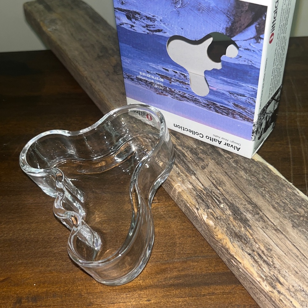 iittala Clear Malja Bowl from the Alvar Aalto Collection 98MM NIB